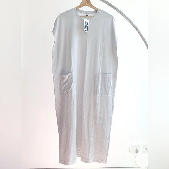 lunya Cooldown Pima Cotton Midi Dress / nightgown - Picture 2 of 7